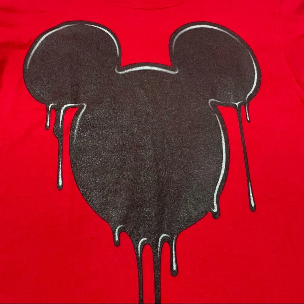 Disneyland Resort Hanes Walt Disney World Red T-shirt - Dripping Mickey Head - S - Picture 3 of 7